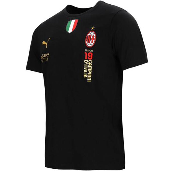 AC Milan 19 campione Italia milanposts maglia nera maglia da calcio da uomo top kit 2022-2023